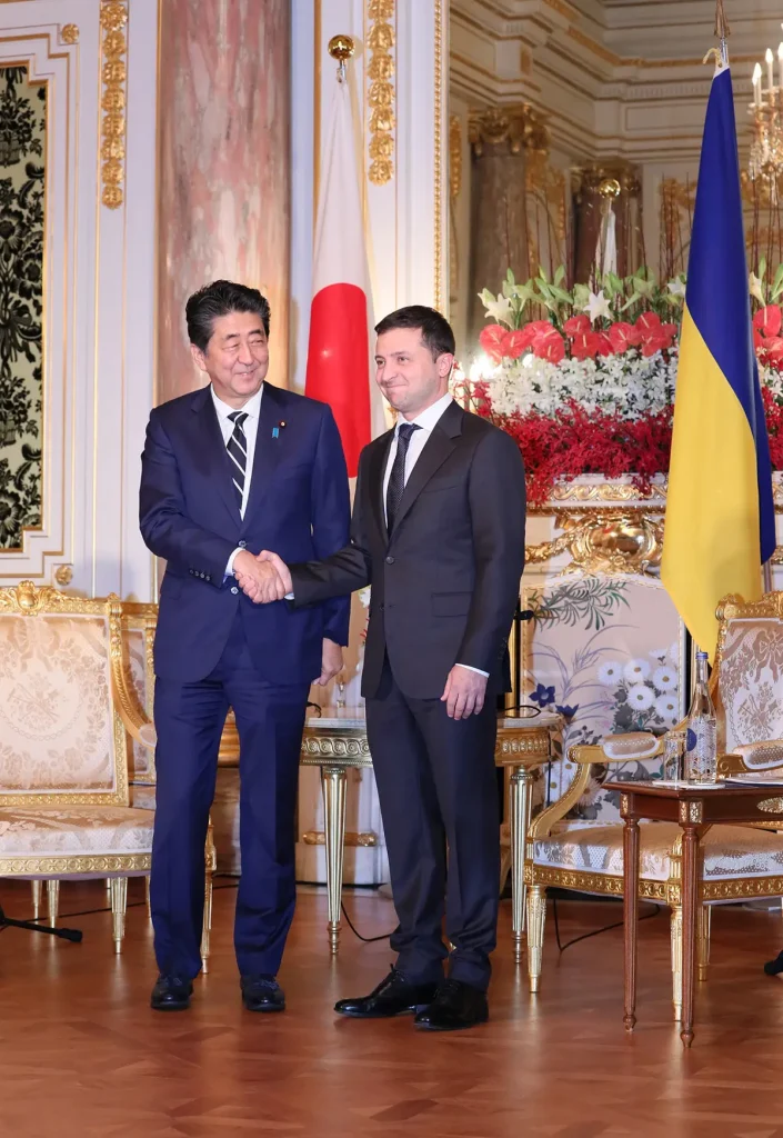 安倍元首相とゼレンスキー・ウクライナ大統領