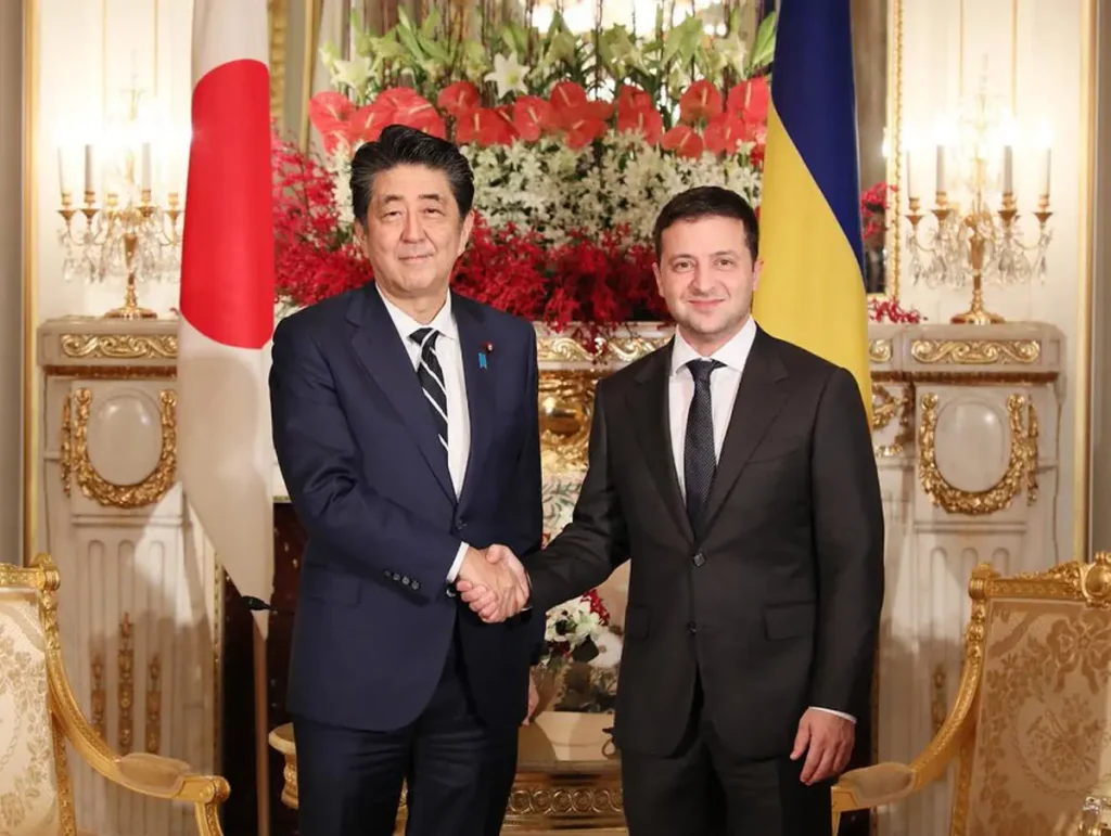 安倍元首相とゼレンスキー・ウクライナ大統領